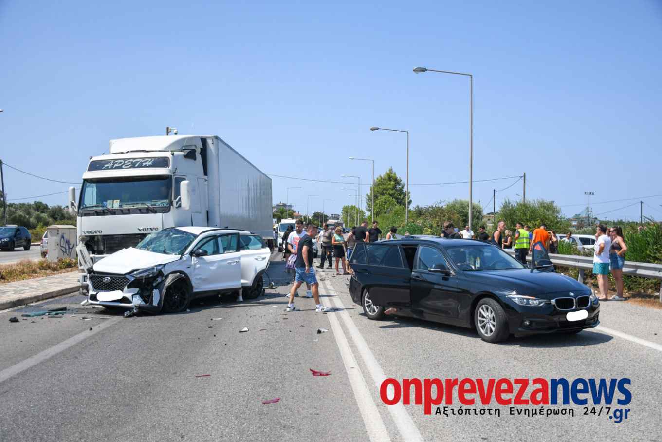 Πώς συνέβη το τροχαίο στην Πρέβεζα με τους οκτώ τραυματίες