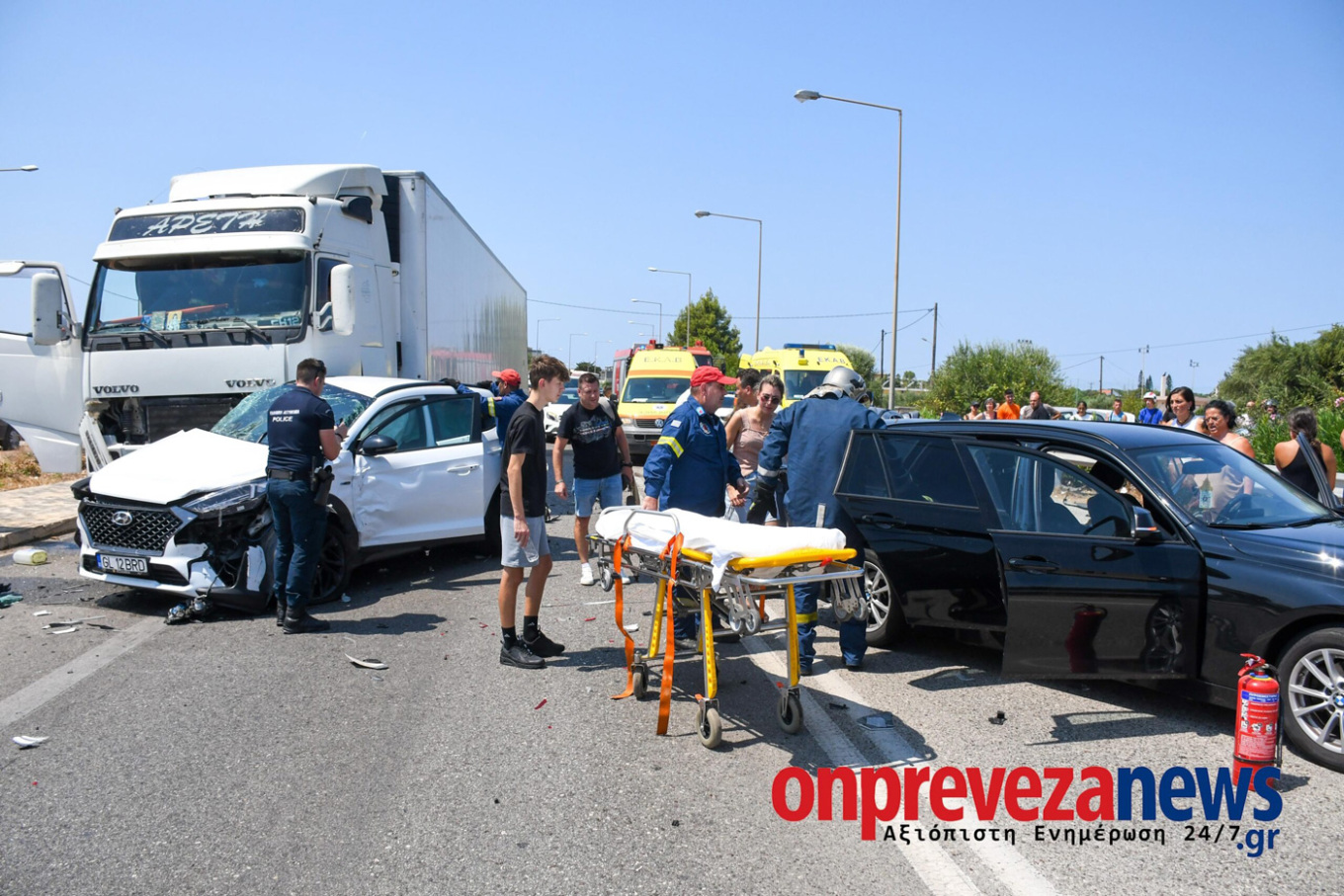 Πώς συνέβη το τροχαίο στην Πρέβεζα με τους οκτώ τραυματίες
