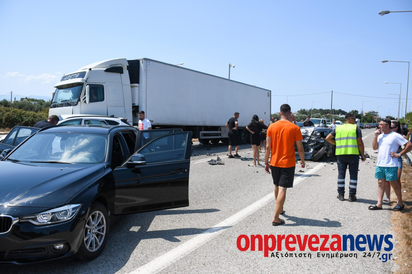 Πώς συνέβη το τροχαίο στην Πρέβεζα με τους οκτώ τραυματίες